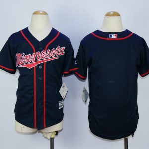 HighQuality Twins Blank Navy Blue Cool Base Stitched Youth MLB Jersey Retailers boost your inventory Order now to meet customer demand