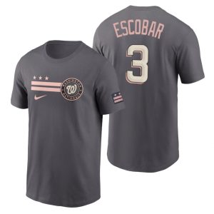 HighQuality Washington Nationals #3 Alcides Escobar Men's Nike Gray 2022 City Connect Graphic T Shirt Retailers boost your inventory Order now to meet customer demand