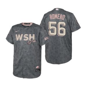 HighQuality Washington Nationals #56 Seth Romero Youth Nike Gray 2022 City Connect Replica Jersey For a short time available Grab yours quickly to own a team jersey