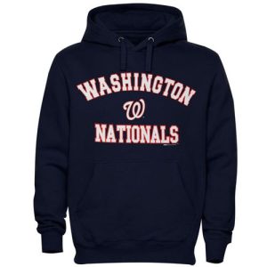 HighQuality Washington Nationals Fastball Fleece Pullover Navy Blue MLB Hoodie