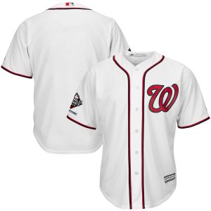 HighQuality Washington Nationals Majestic 2019 World Series Champions Home Official Cool Base Bar Patch Jersey White