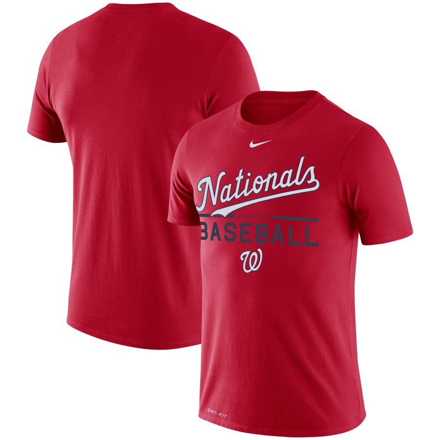 HighQuality Washington Nationals Nike Practice Performance T Shirt Red