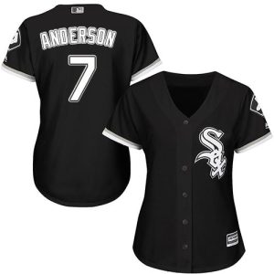 HighQuality White Sox #7 Tim Anderson Black Alternate Women's Stitched MLB Jersey Sports enthusiasts seize this opportunity Order now to feel the game excitement