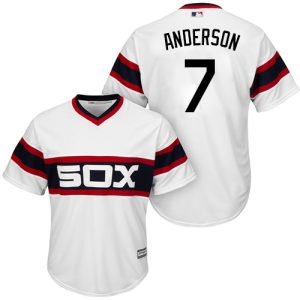 HighQuality White Sox #7 Tim Anderson White New Cool Base Alternate Home Stitched MLB Jersey