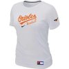 HighQuality Women's Baltimore Orioles Nike Short Sleeve Practice MLB T Shirt White