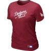 HighQuality Women's Los Angeles Dodgers Nike Short Sleeve Practice MLB T Shirt Red