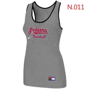 HighQuality Women's Nike Cleveland Guardians Tri Blend Racerback Stretch Tank Top Light Grey Sports enthusiasts seize this opportunity Order now to feel the game excitement