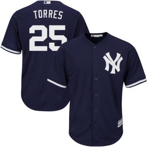 HighQuality Yankees #25 Gleyber Torres Navy blue Cool Base Stitched Youth MLB Jersey Be among the first buyers Order now to enjoy top notch quality