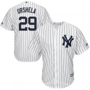 HighQuality Yankees #29 Gio Urshela White Strip New Cool Base Stitched Youth MLB Jersey For a short time available Grab yours quickly to own a team jersey