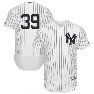 HighQuality Yankees #39 Jose Trevino White Strip Flexbase Authentic Collection Stitched MLB Jersey