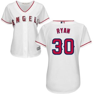 Impressive Angels #30 Nolan Ryan White Home Women's Stitched MLB Jersey Act fast Only a few left Secure yours today