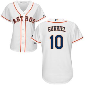 Impressive Astros #10 Yuli Gurriel White Home Women's Stitched MLB Jersey Sports enthusiasts seize this opportunity Order now to feel the game excitement