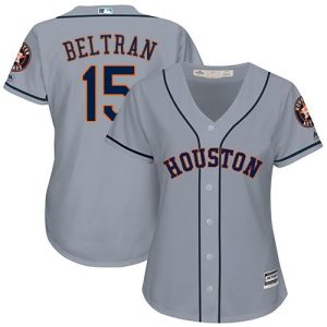 Impressive Astros #15 Carlos Beltran Grey Road Women's Stitched MLB Jersey Sports fans this is your chance Order soon to be part of the action