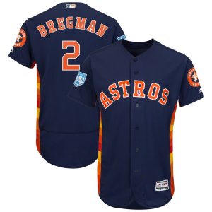 Impressive Astros #2 Alex Bregman Navy 2019 Spring Training Flex Base Stitched MLB Jersey