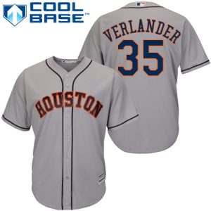 Impressive Astros #35 Justin Verlander Grey Cool Base Stitched Youth MLB Jersey Sports enthusiasts seize this opportunity Order now to feel the game excitement