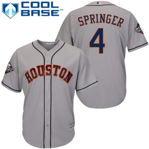 Impressive Astros #4 George Springer Grey Cool Base 2019 World Series Bound Stitched Youth MLB Jersey Sports fans this is your chance Order soon to be part of the action