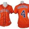 Impressive Astros #4 George Springer Orange Alternate Women's Stitched MLB Jersey Collectors this is a must have Add it to your collection by ordering