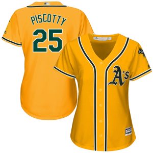 Impressive Athletics #25 Stephen Piscotty Gold Alternate Women's Stitched MLB Jersey Limited stock Order now to show your love for your team