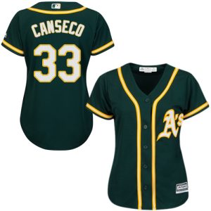 Impressive Athletics #33 Jose Canseco Green Alternate Women's Stitched MLB Jersey With high demand Don't miss out Order now to wear your team colors