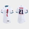 Impressive Atlanta Braves Custom 2021 MLB All Star Game Fan's Version White Jersey