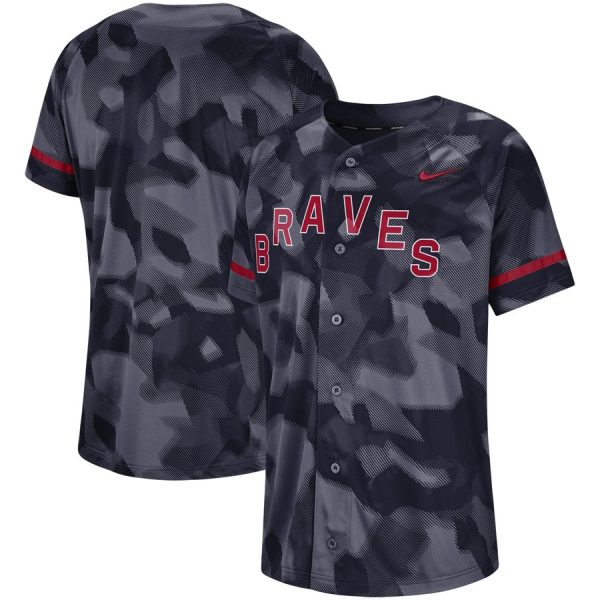 Impressive Atlanta Braves Nike Camo Jersey Navy