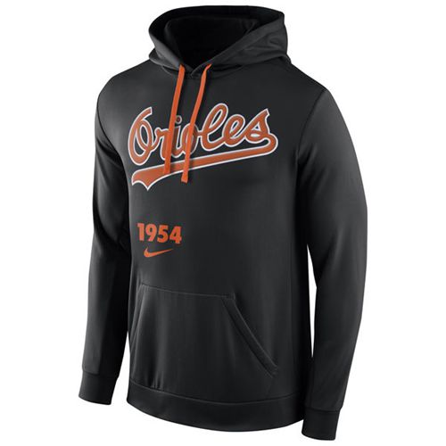 Impressive Baltimore Orioles Nike Cooperstown Performance Pullover Black MLB Hoodie