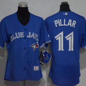 Impressive Blue Jays #11 Kevin Pillar Blue Flexbase Authentic Women's Stitched MLB Jersey Sports enthusiasts seize this opportunity Order now to feel the game excitement