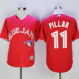 Impressive Blue Jays #11 Kevin Pillar Red New Cool Base 40th Anniversary Stitched MLB Jersey