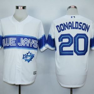 Impressive Blue Jays #20 Josh Donaldson White Exclusive New Cool Base Stitched MLB Jersey