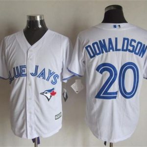 Impressive Blue Jays #20 Josh Donaldson White New Cool Base Stitched MLB Jersey