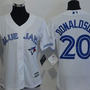 Impressive Blue Jays #20 Josh Donaldson White Women's Home Stitched MLB Jersey Sports enthusiasts seize this opportunity Order now to feel the game excitement