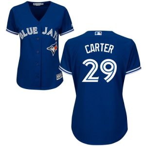 Impressive Blue Jays #29 Joe Carter Blue Alternate Women's Stitched MLB Jersey Sports fans this is your chance Order soon to be part of the action