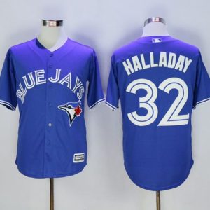 Impressive Blue Jays #32 Roy Halladay Blue New Cool Base Stitched MLB Jersey