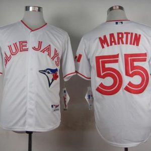 Impressive Blue Jays #55 Russell Martin White 2015 Canada Day Stitched MLB Jersey