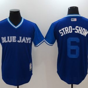 Impressive Blue Jays #6 Marcus Stroman Light Blue Stro Show Players Weekend Authentic Stitched MLB Jersey