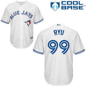 Impressive Blue Jays #99 Hyun Jin Ryu White New Cool Base Stitched Youth MLB Jersey Sports fans this is your chance Order soon to be part of the action