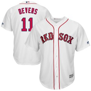 Impressive Boston Red Sox #11 Rafael Devers Majestic Home Official Cool Base Player Jersey White