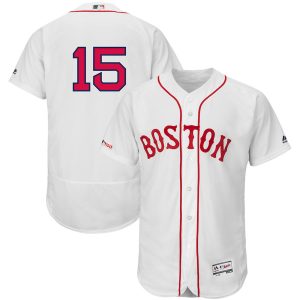 Impressive Boston Red Sox #15 Dustin Pedroia Majestic Alternate Authentic Collection Flex Base Player Jersey White