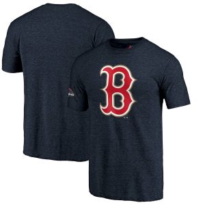 Impressive Boston Red Sox Majestic 2019 Gold Program Logo T Shirt Navy