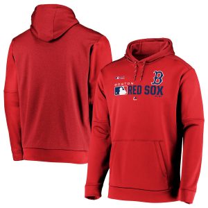 Impressive Boston Red Sox Majestic Authentic Collection Team Distinction Pullover Hoodie Red