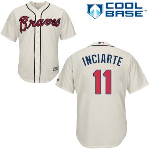 Impressive Braves #11 Ender Inciarte Cream Cool Base Stitched Youth MLB Jersey For a short time available Grab yours quickly to own a team jersey