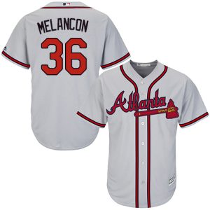 Impressive Braves #36 Mark Melancon Grey New Cool Base Stitched MLB Jersey