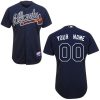 Impressive Braves Personalized Authentic Blue MLB Jersey (S 3XL)