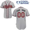 Impressive Braves Personalized Authentic Grey MLB Jersey (S 3XL)