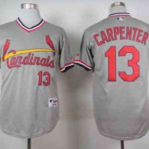 Impressive Cardinals #13 Matt Carpenter Grey 1978 Turn Back The Clock Stitched MLB Jersey