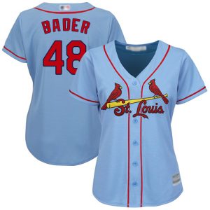Impressive Cardinals #48 Harrison Bader Light Blue Alternate Women's Stitched MLB Jersey Be among the first buyers Order now to enjoy top notch quality