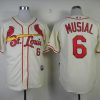 Impressive Cardinals #6 Stan Musial Cream Alternate Cool Base Stitched MLB Jersey