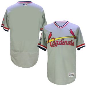 Impressive Cardinals Blank Grey Flexbase Authentic Collection Cooperstown Stitched MLB Jersey