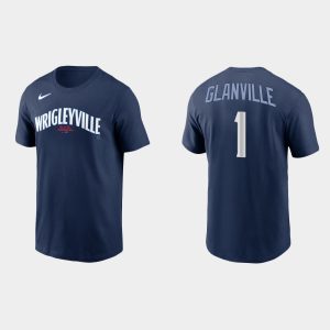 Impressive Chicago Cubs #1 Doug Glanville Men's Nike 2021 City Connect T Shirt    Navy Collectors this is a must have Add it to your collection by ordering