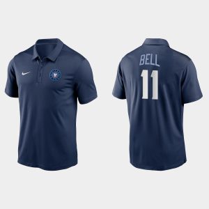 Impressive Chicago Cubs #11 George Bell Men's Nike 2021 City Connect Polo   Navy Collectors this is a must have Add it to your collection by ordering